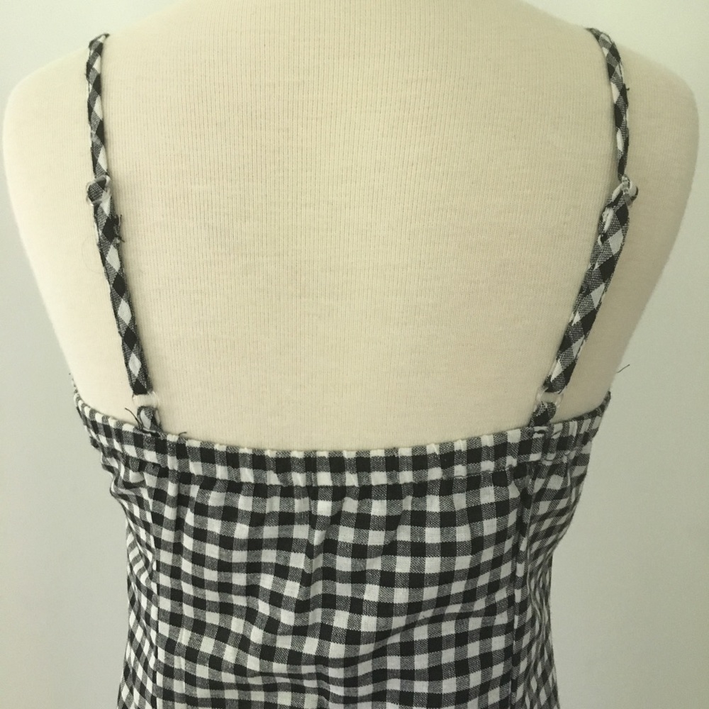 Shein Black & White Gingham Check Sundress - Picture 4 of 5